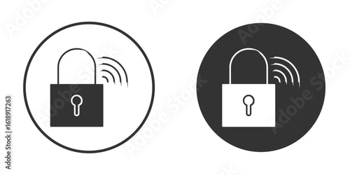 Smart lock icon, flat vector simple element illustration from editable concept