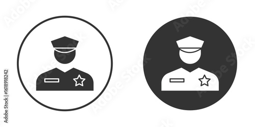 Police icon, flat vector simple element illustration from editable concept