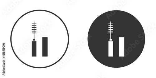 Mascara icon, flat vector simple element illustration from editable concept