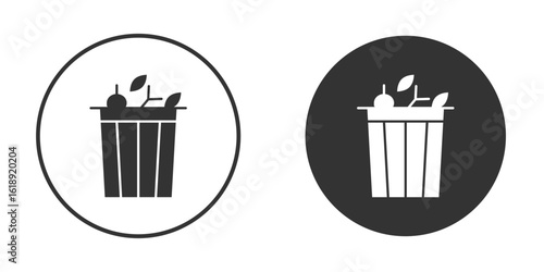 Food waste icon, flat vector simple element illustration from editable concept