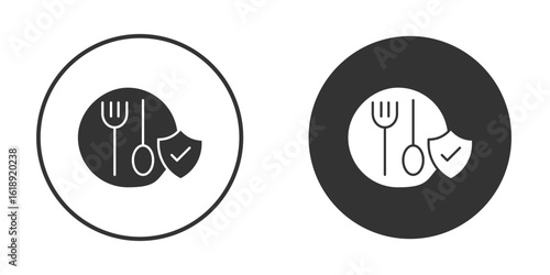 Food safety icon, flat vector simple element illustration from editable concept