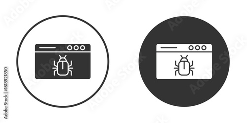 Bug icon, flat vector simple element illustration from editable concept