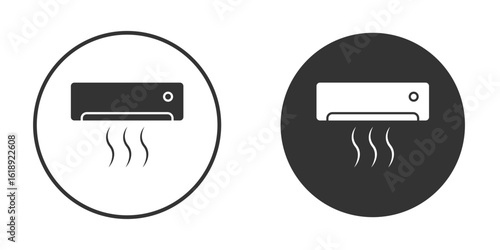 Air conditioner icon, flat vector simple element illustration from editable concept