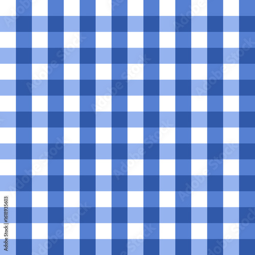 blue plaid fabric. blue and white tablecloth. seamless gingham pattern. seamless plaid pattern. seamless checked pattern