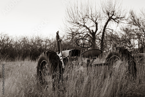 old farm tractor