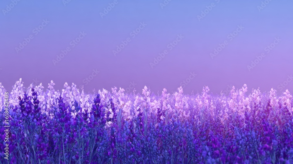 Fototapeta premium Vibrant purple and white field