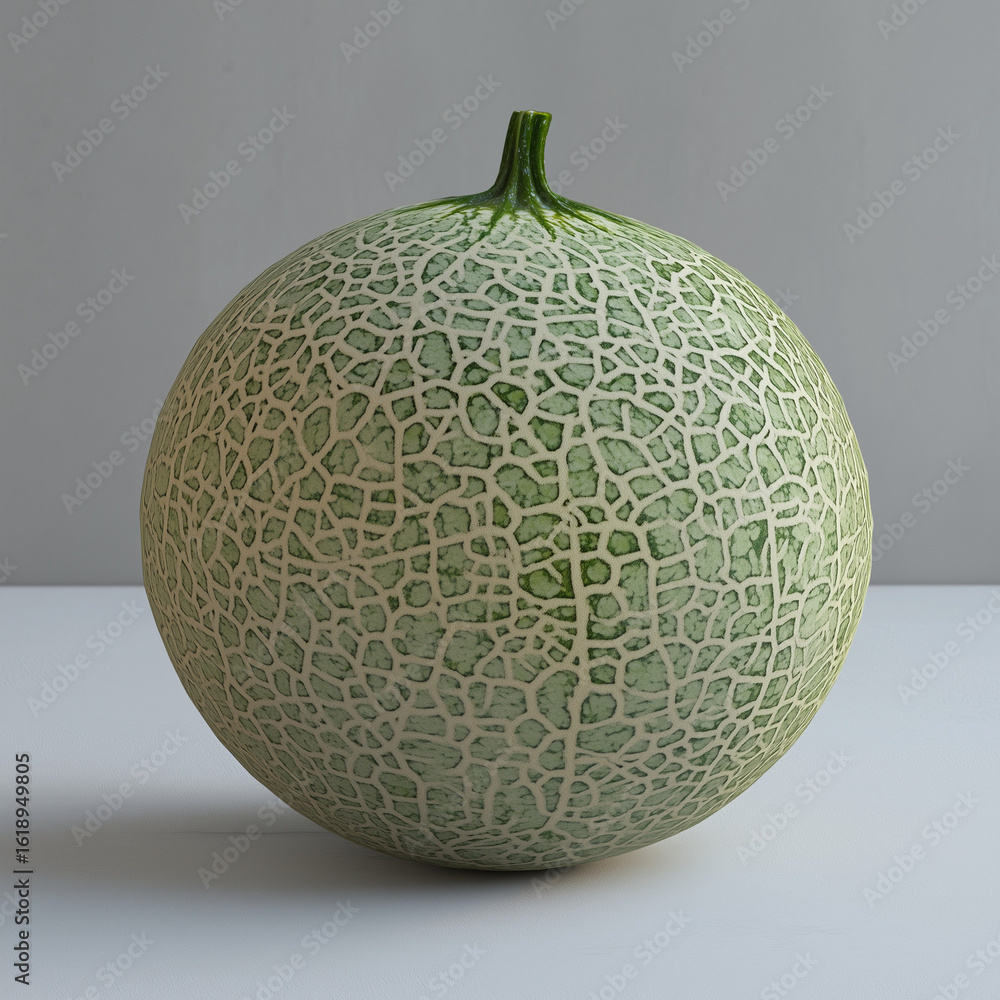 A green melon. A green melon.