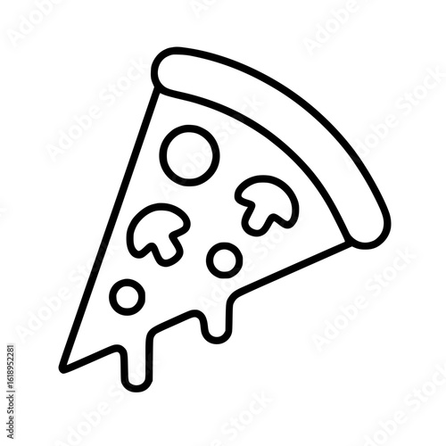Pizza Slice Icon Illustration
