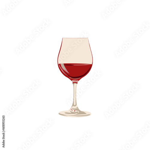 Elegant glass of red wine, inviting indulgence and sophistication.