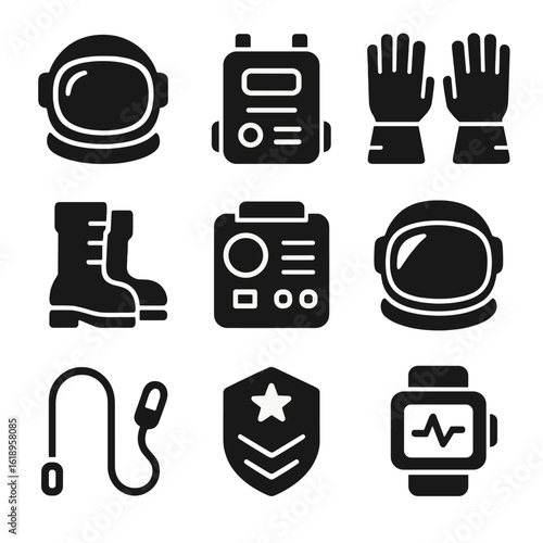 Diverse Icon Collection. Solid, filled icon set of living architecture: green roof, living wall, vertical planter, eco façade,