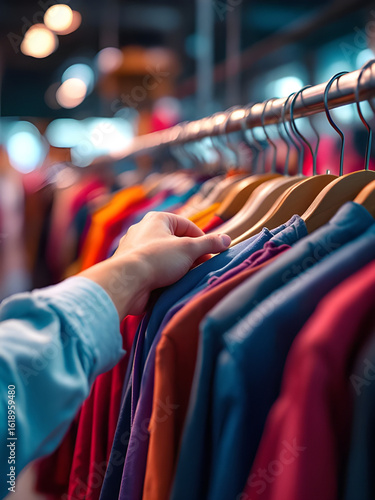 clothes on hangers