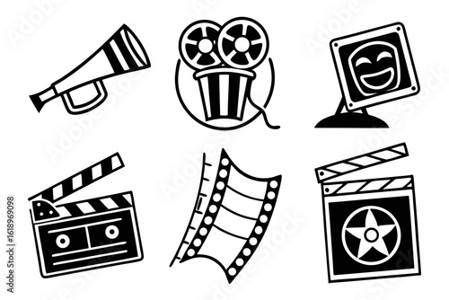 movie icons set