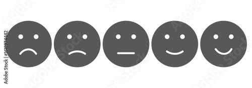 mixed emoji face expression set . Emoji faces collection. Emojis flat style. eps 10