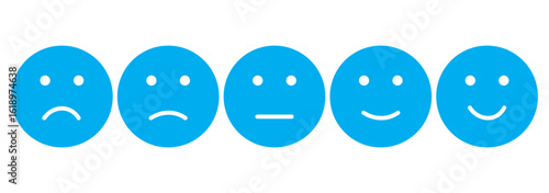 mixed emoji face expression set . Emoji faces collection. Emojis flat style. eps 10