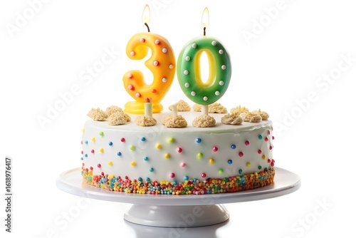 30th Birthday Cake with Candles: Celebration Cakes & Party Ideas