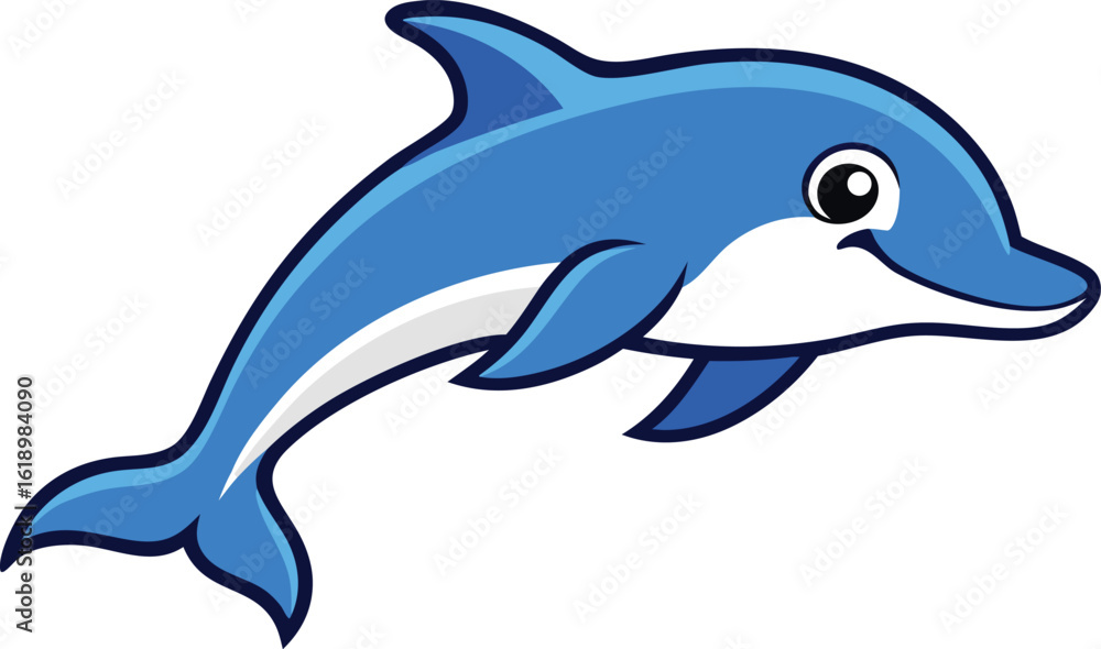 Obraz premium dolphin jumping isolated on white