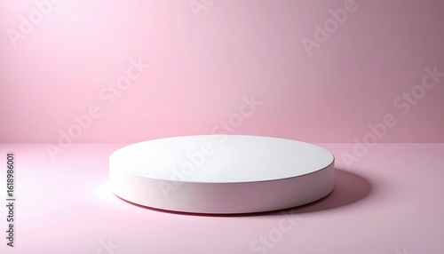 An empty oval shaped stage over scene