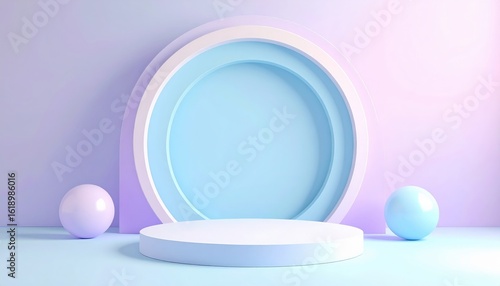 An elegant pastel backdrop in powder scene