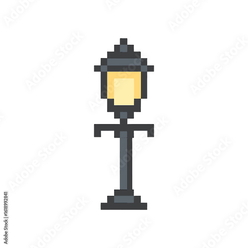 pixel icon street lamp on white background vector
Vector icon pixel art
