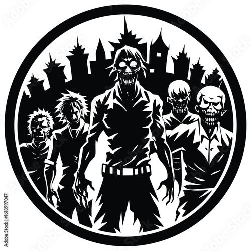 zombie apocalypse vector icon