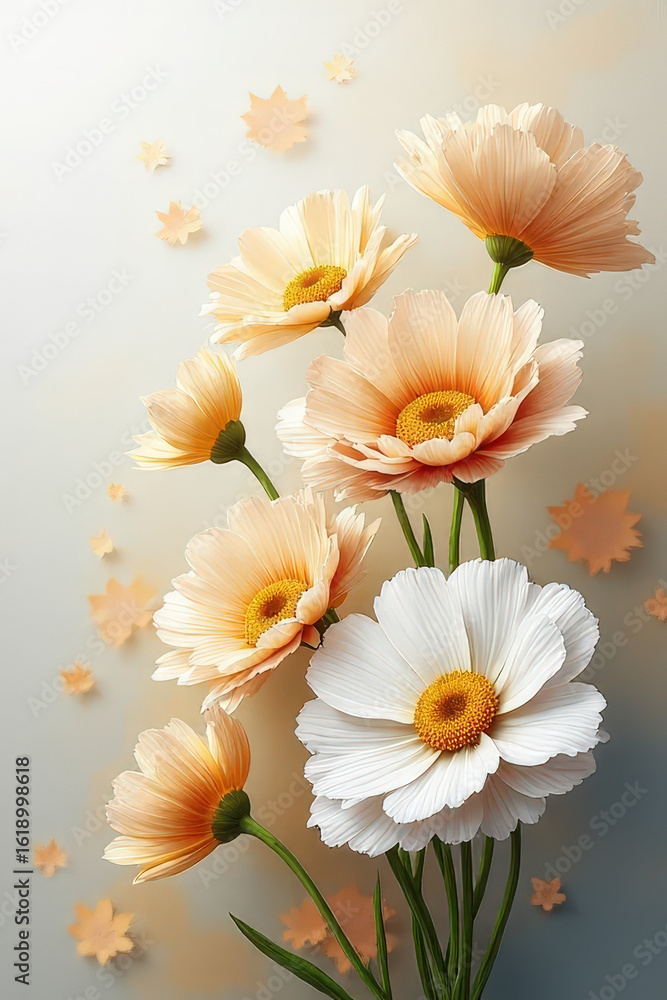Fototapeta premium bouquet of white flowers