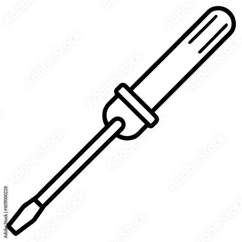Vector art of screwdriver isolated on white background
