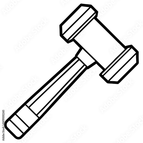 Vector art of gavel isolated on white background