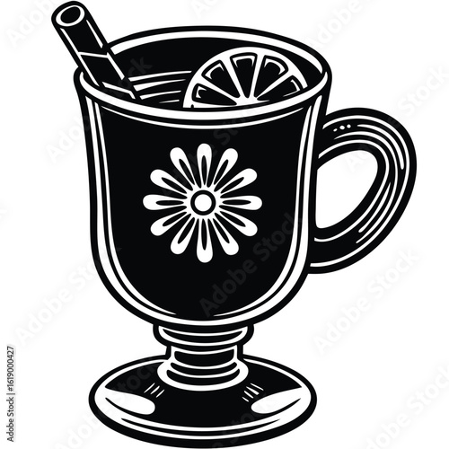 mulled wine vector icon