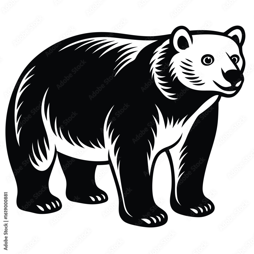 Naklejka premium polar bear vvector icon