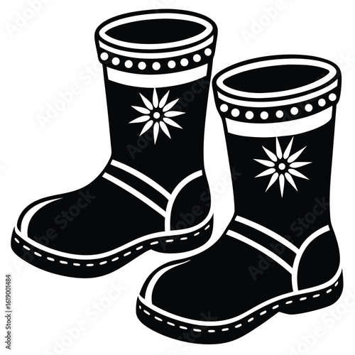 santa s boots vector icon