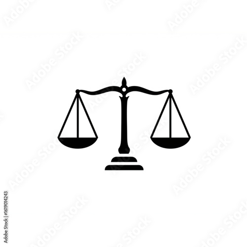 Elegant scales of justice symbolize legal balance and fairness in court proceedings, representing law and order.