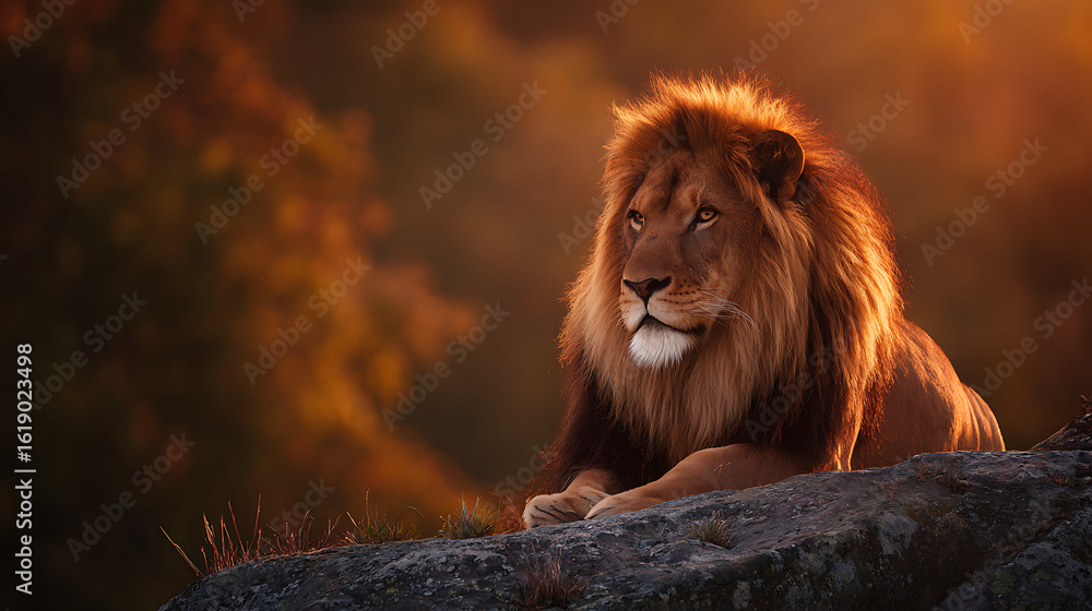 Naklejka premium portrait of a lion