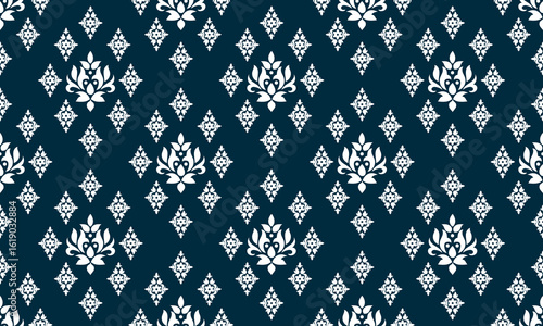 damask seamless pattern background. Classical old fashioned damask ornament, royal victorian seamless texture for wallpapers, textile, wrapping