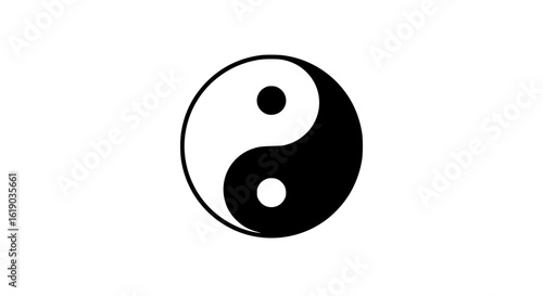 Feng shui symbol harmony balance energy white and black