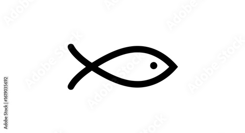 Aquatic marine freshwater fishing angling white and black icon