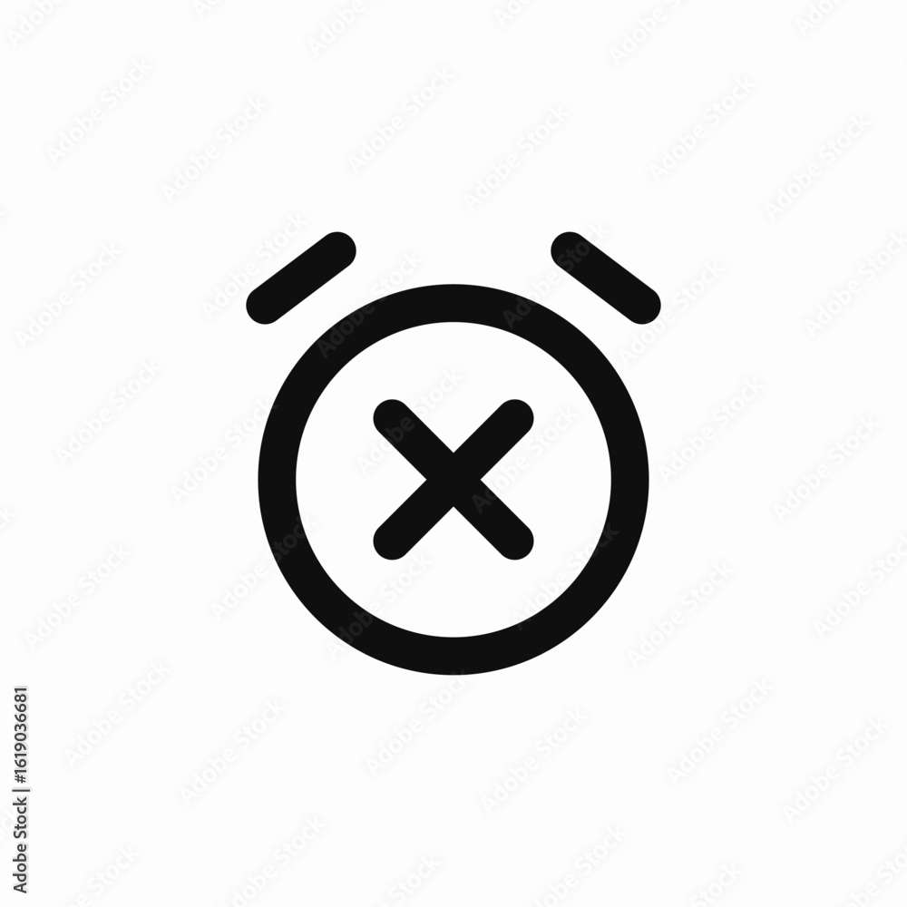 Obraz premium alarm clock delete icon sign vector
