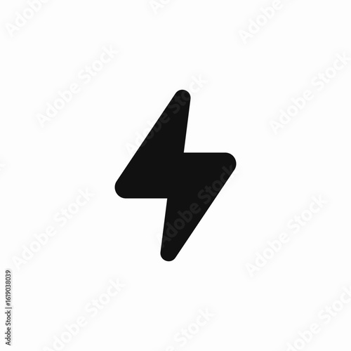 electricity bolt icon sign vector