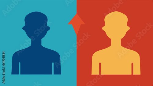 Before and After Silhouettes Two sidebyside silhouettes of a human figure one appearing older and the other youthful with arrows indicating the idea of transformation through