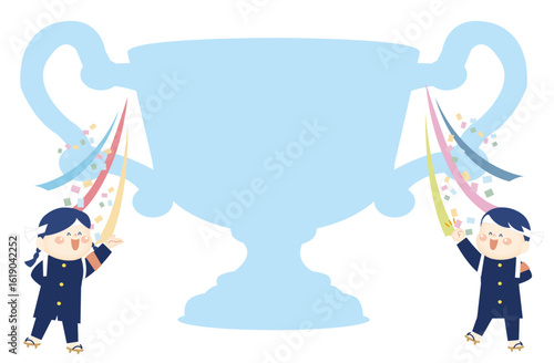 カワイイ子供たちの運動会背景素材3