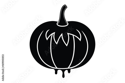 bleeding pumpkin vector icon