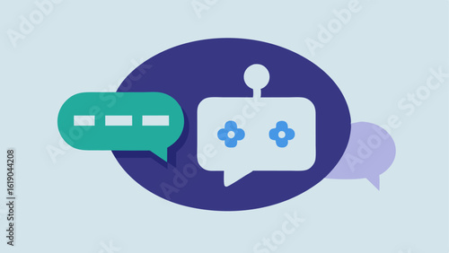 Chatbot Interaction A vector of a chat bubble with healthrelated questions and a chatbot icon inside depicting the conversational aspect of receiving health advice.