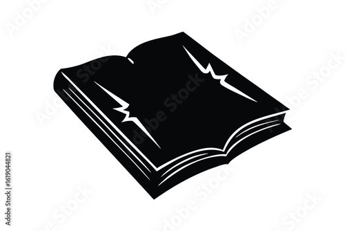 cursed book vector icon