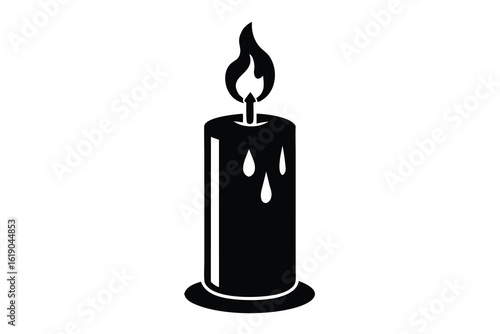cursed candle vector icon