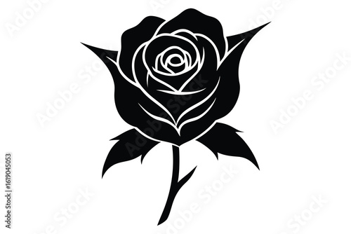 cursed rose vector icon