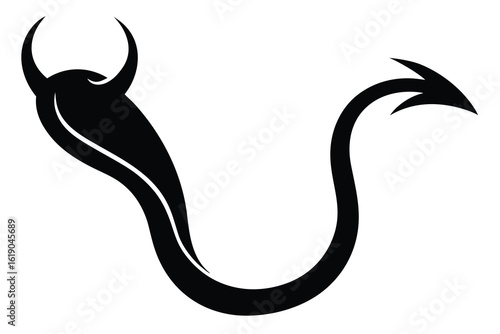 devil tail vector icon