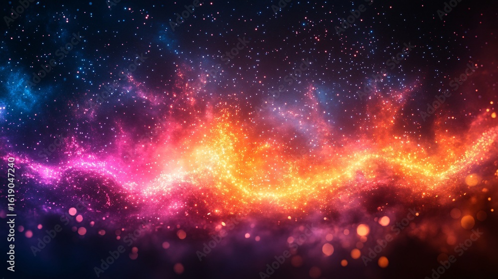 Obraz premium Colorful Nebula Background Design