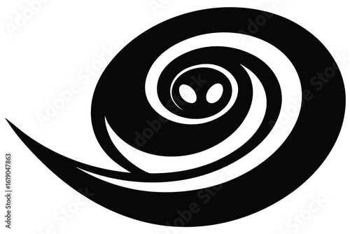 haunted swirl grin swirl vector icon