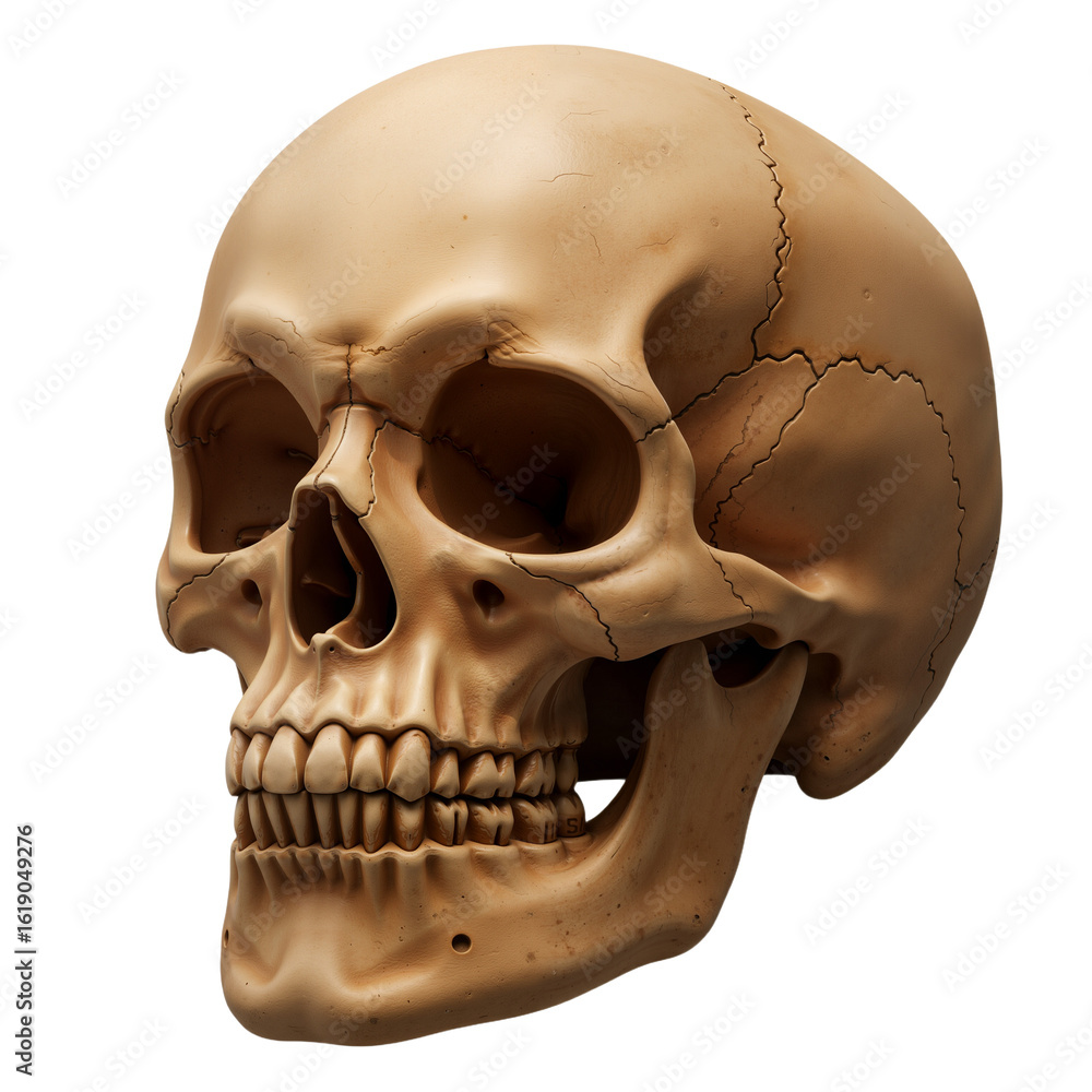 Obraz premium Realistic Skull Illustration – Eerie Detail for Spooky Designs