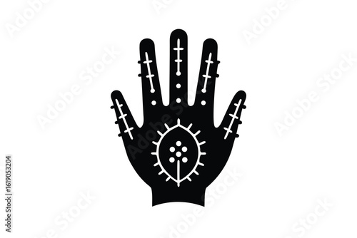 voodoo hand vector icon