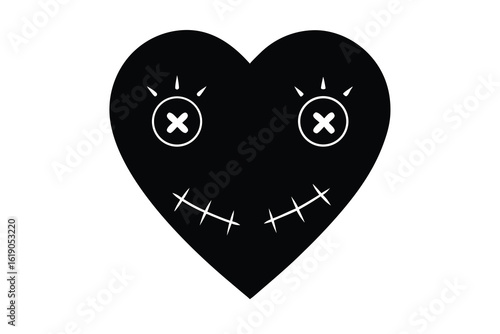 voodoo heart vector icon